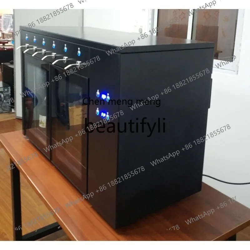 ตู้แช่ไวน์แดงแบบกำหนดเอง Z189 พร้อมระบบทำความเย็นด้วยไนโตรเจนสำหรับ 6 ขวด