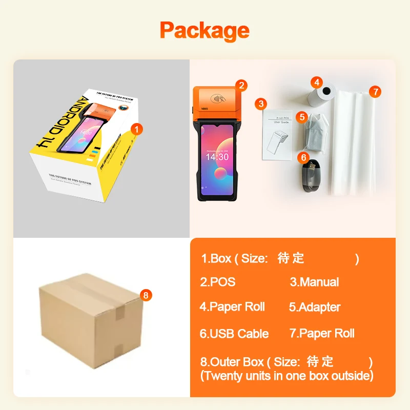 Sistem POS All-in-One Noryox NB65 dengan Kamera 5,0M Android 14 3+32GB Cocok untuk Toko Serba Ada dan Sertifikasi GMS