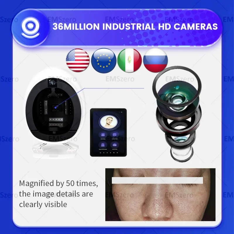 

15.6 inch New 3D Facial Skin Analyzer Machine Skin Analyzer Facial Machine 8 Light Spectrum Skin Analysis Scanner