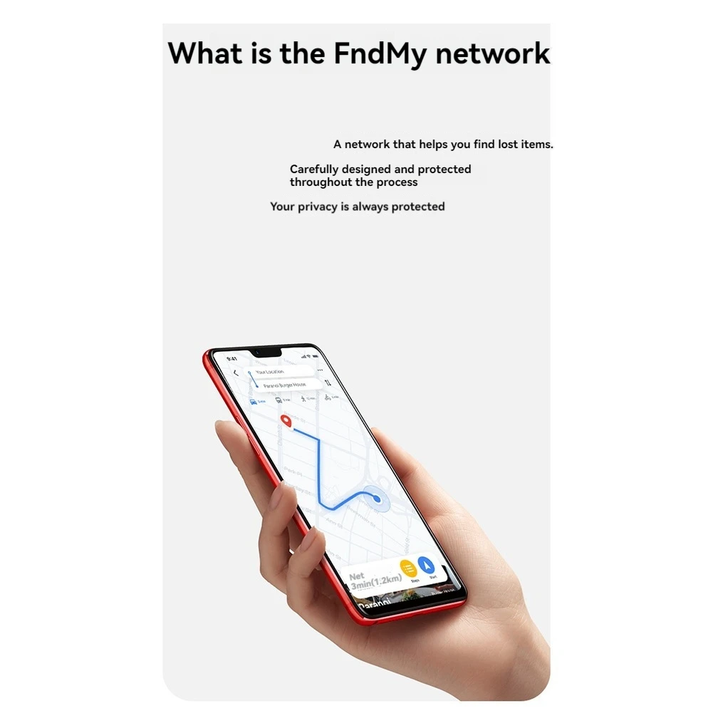 جهاز تعقب الهواء الذكي الرائج لـ Find My (IOS) محدد موقع العناصر لمحفظة الأمتعة والدراجة IP67 المقاومة للماء 32 × 32 مم، B