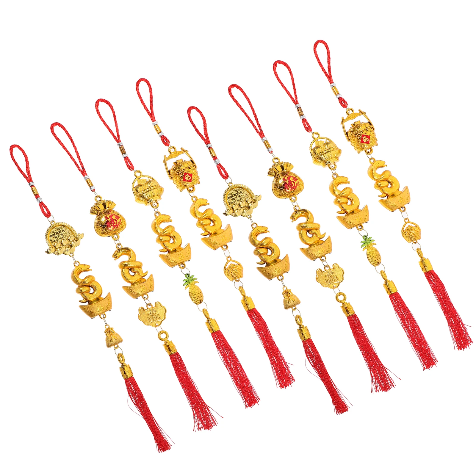 10Pcs Chinese New Year Snake Pendant Hanging Ornament for Home Shop Party Spring Festival Decoration Supplies New Year's Gifts