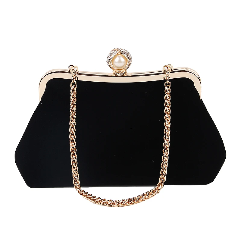 

M20K Female Diamond Pearl Handbag Vintage Crystal Flower Evening Bag Wedding Party Bride Clutch Bag Purse