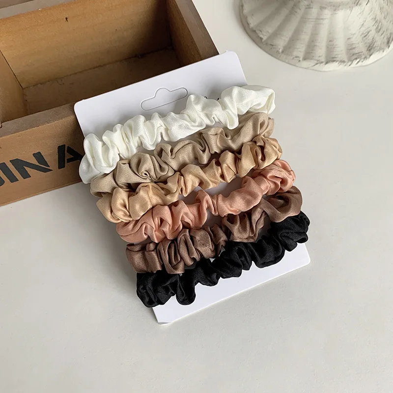 2025年ホットセール レディース新作 マット小腸ヘッドバンド シンプルでおしゃれなヘアタイ ヘアアクセサリー