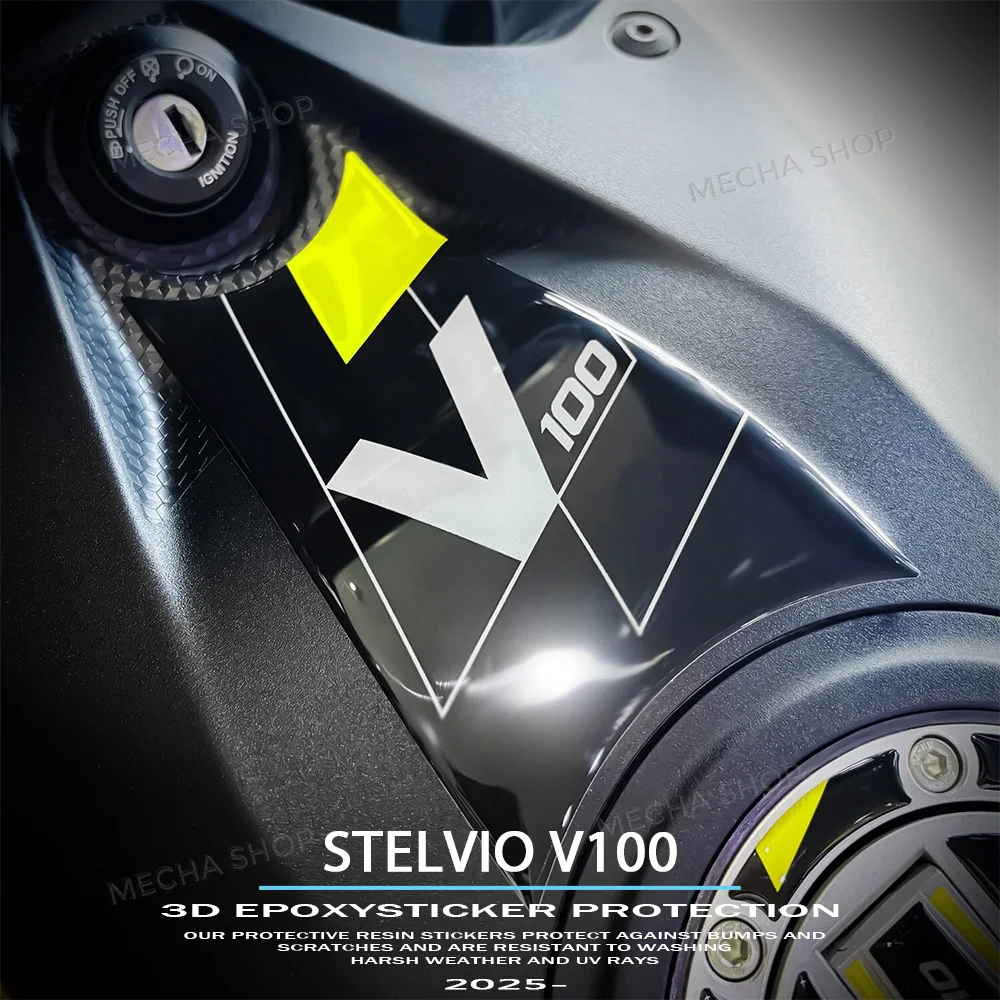 

Декоративная наклейка для зоны зажигания мотоцикла для Moto Guzzi Stelvio 2024-2026, аксессуар, защита для ключей, 3D наклейка из смолы