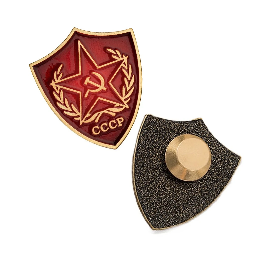 Creative Soviet Union Medal Clothing Accessories Metal Red CCCP Pin Vintage Brooch