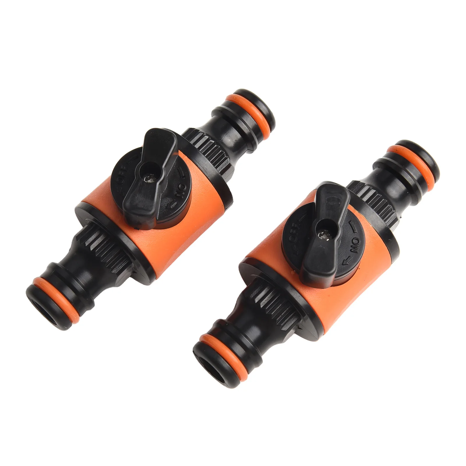 2pcs 16mm Garden Hose Pipe In-Line Tap Valve Quick Coupler for Water Flow Control Between Internally Threaded Hose Joints