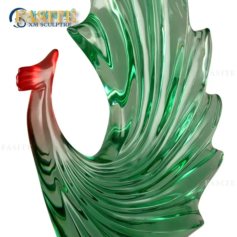 For Modern Home Decor Abstract Color Phoenix Sculpture Resin Ornament Artwork Hotel Lobby Soft Decoration Model Room Display