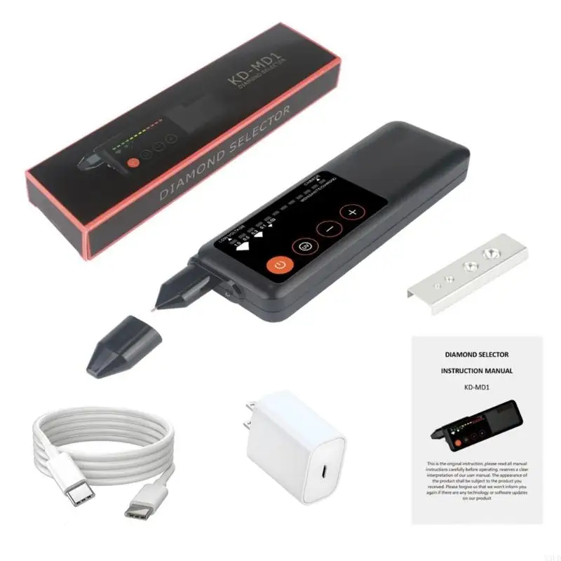 

Practical Diamonds Tester Pen Jewelry Testing Tool Plastic LED Tester X3UD