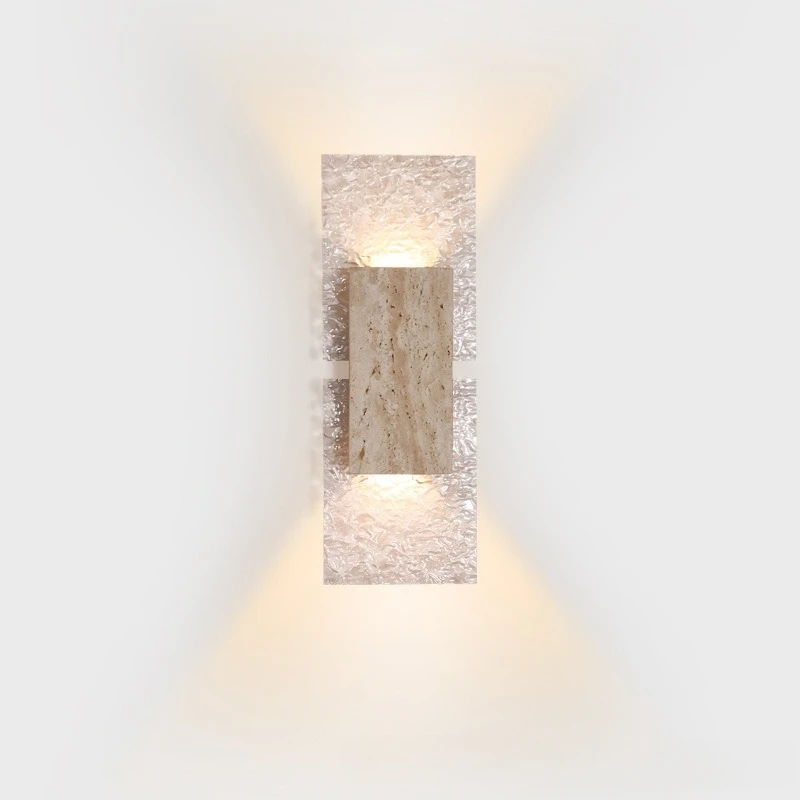 

Retro Yellow Cave Stone Wall Lamp Japanese Wabi Sabi Style Home Lighting Fixture for Bedroom Bedside Living Room Aisle