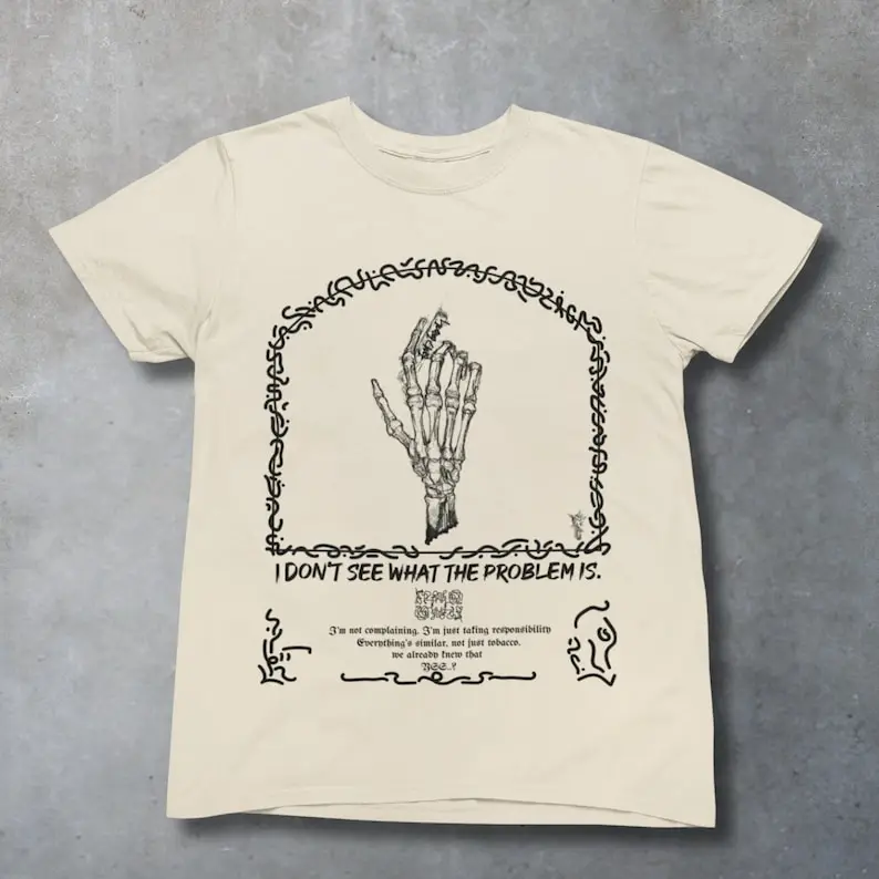 

Edgy Tobacco Hand T-Shirt - Cute Anime Print, Urban Apparel, Korean Fashion, Hipster Streetwear, Unique Gift, Trendy Graphic Tee