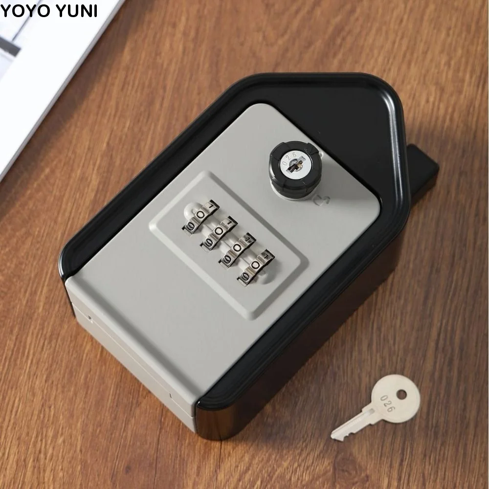 Resettable Combination Key Lock Box Waterproof Weatherproof Key Storage Box Large Capacity High-capacity Security Lock Box