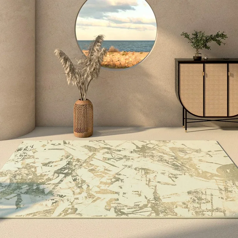 Japandi Wabi-sabi Living Room Carpet Bedroom Floor Mat Modern Abstract Decorate Large Area Rug Non-slip Washable Printed Rug 러그