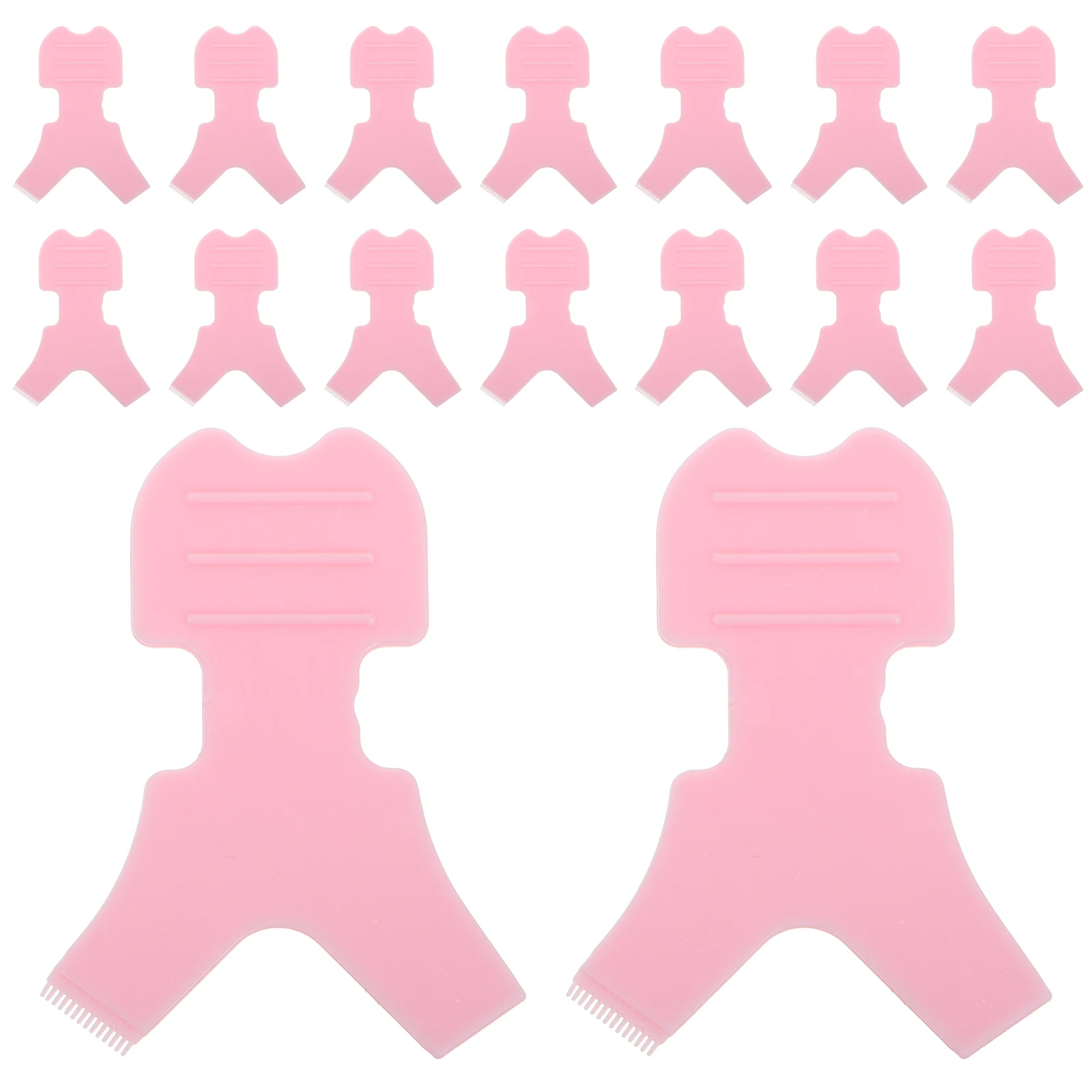 50 szt. Aplikatorów do rzęs, silikonowy grzebień do liftingu rzęs, szczoteczka do trwałej na rzęsy, narzędzie do makijażu, przedłużanie rzęs, różowy