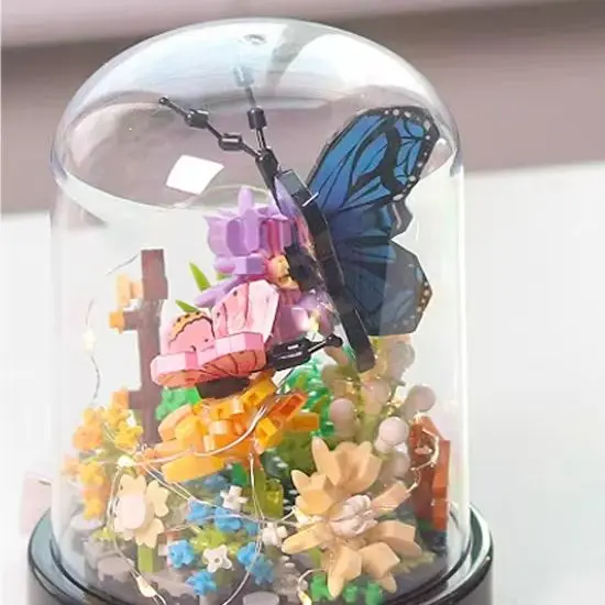 

Пчела, бабочка, цветок, строительные блоки, насекомое, растение, модель в горшке, кирпичи с пылезащитным чехлом, сборка, образовательные обучающие подарки для детей