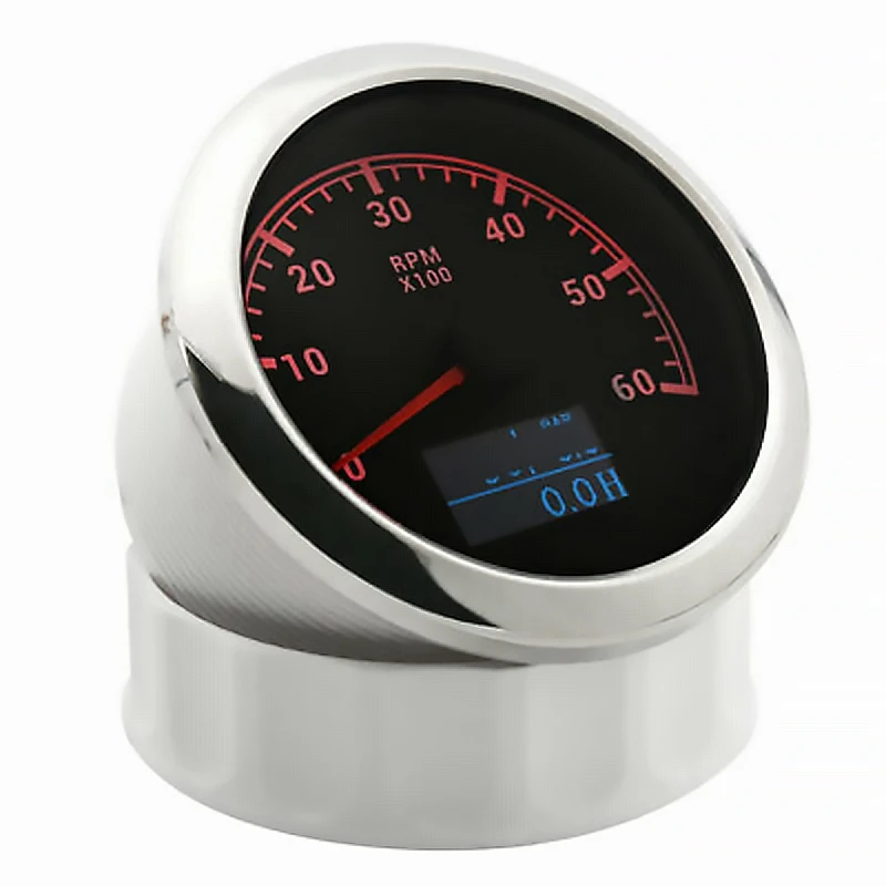 85Mm 3 In1 Marine Multi-Function Tachometer 0-6000 RPM Tachometer With Water Temperature And Oil Pressure