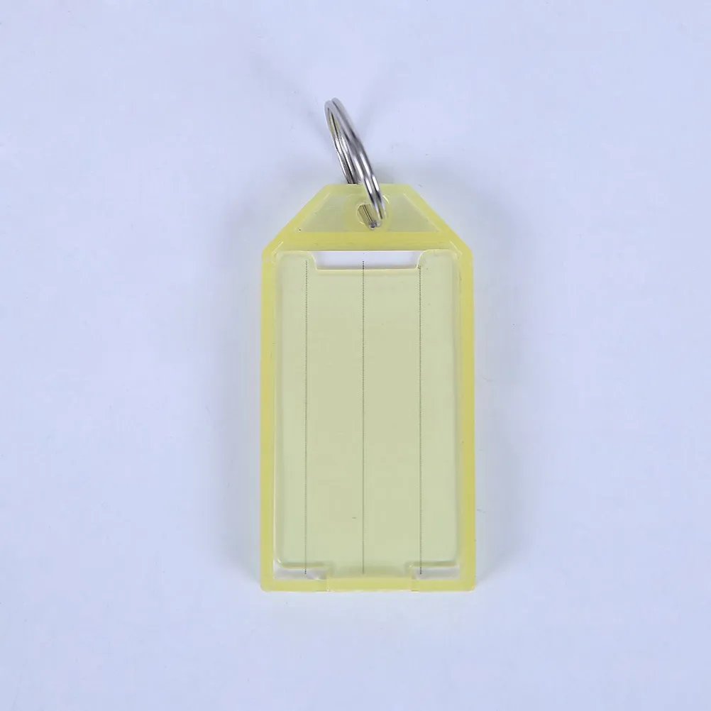 24Pcs Multicolor Plastic Key Id Tags Key Tags with Writable Inserts Strong Rings for Keys Luggage Cabinets Hotels Landlords