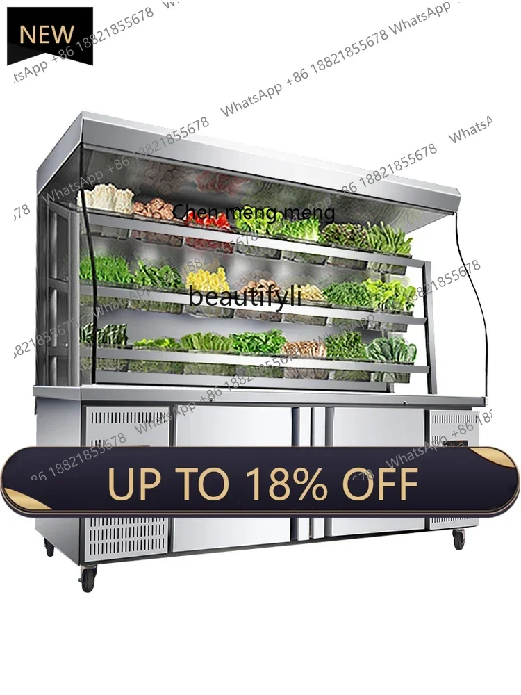 

Z189 YC56 Fresh-keeping display cabinets Commercial refrigerated a la carte cabinets Barbecue, frozen, glass air curtain cabinet