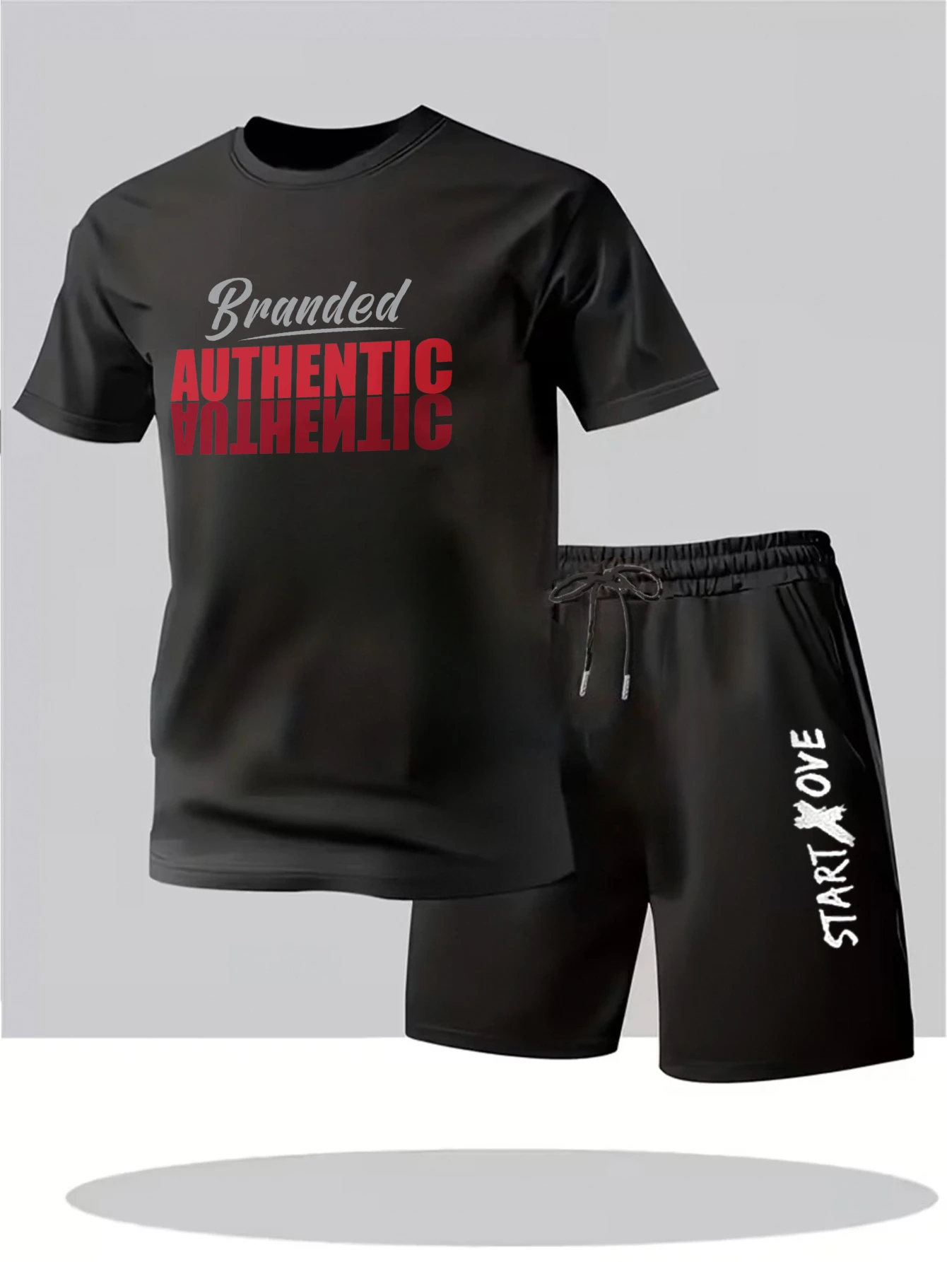 

Men's set 2025 summer outfits two piece Graphic clothing set Y2k tracksuits sweat suit Polyester Printed sweatshirt set thin
