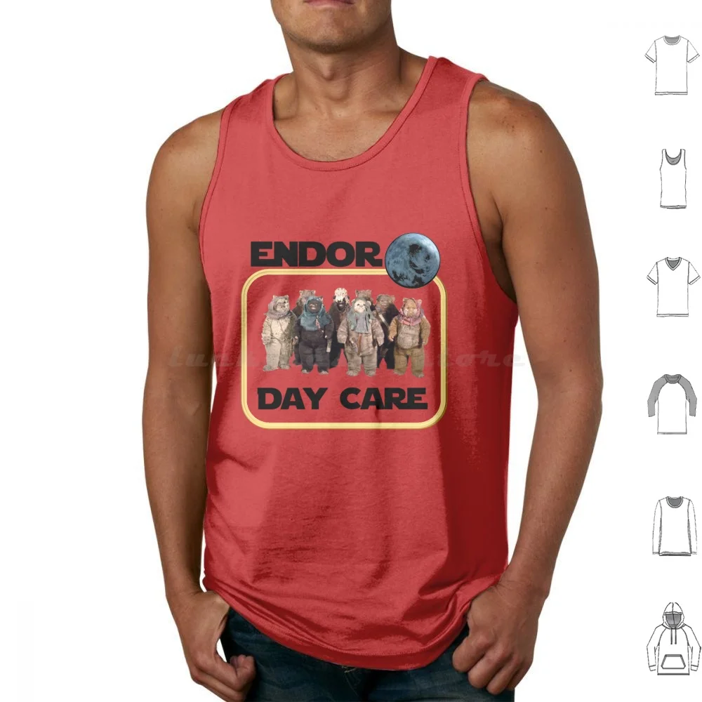 Endor-Day Care Tank Tops Vest Sleeveless Ommik War Cool Eposide Vii Saga Jedi Light Saber Planets Universe Sci Fi Geek