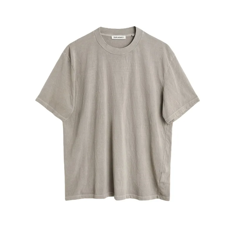 

Top Quality Our Legacy Cotton Crew Neck Knitted Versatile Solid Color Casual T-shirt Men Women Comfortable T-shirts Tops Tees