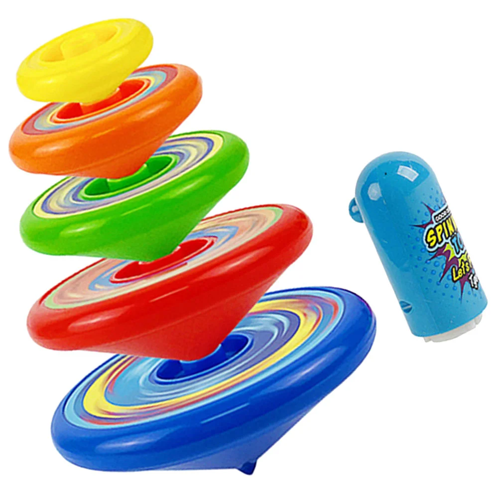 

Kids Party Favors Toys Stacked Top Stacking Gyro Flying Disc Plastic Desktop Child