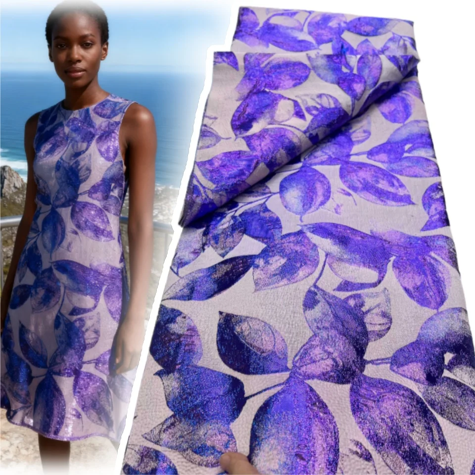 

Luxury High Quality African Organza Brocade Lace Fabric 5 Yards French Tulle Party Gown Dress Nigerian Jacquard Lace Sewing 1917