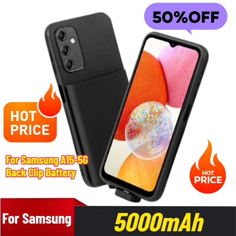 

5000mAh for Samsung A15-5G Back Clip Battery A15 Magnetic Power Bank Wireless Charging Mobile Power Bank