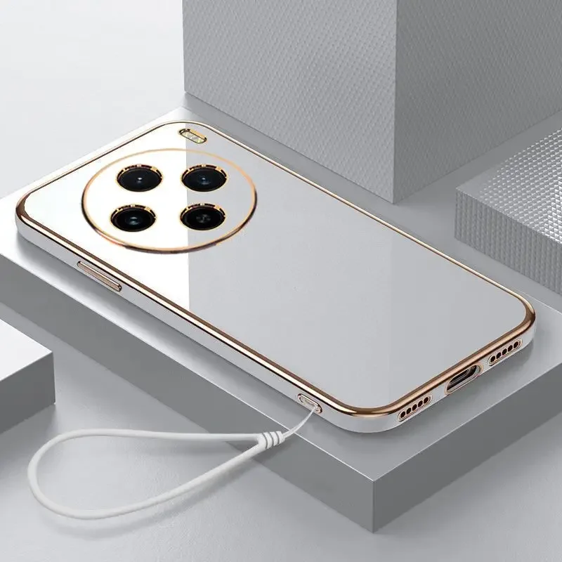 ل vivo X100 برو غطاء V2309A V2324A الفاخرة تصفيح جراب هاتف Vivo X100Pro للصدمات الغطاء الخلفي