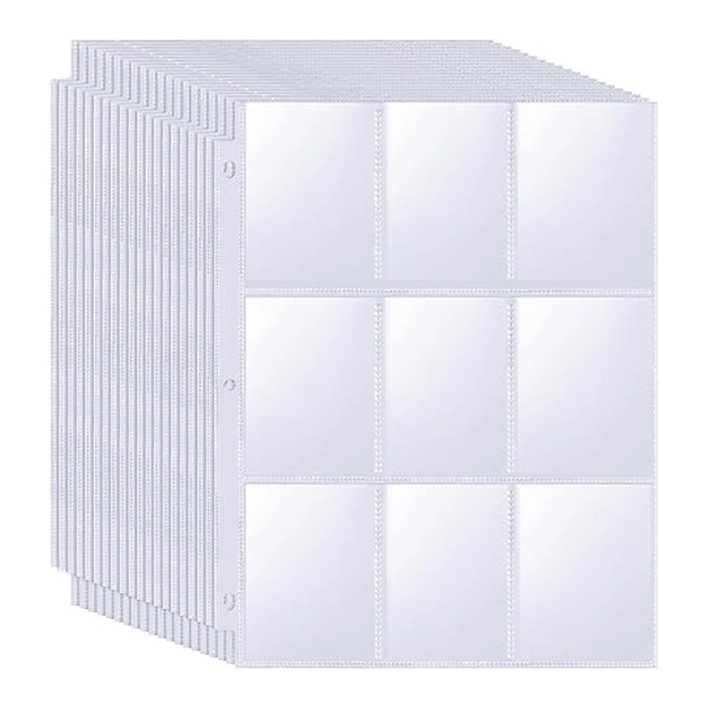 Kartenalbum 900 Gauge 3-Ring A4 Binder-Einsatz, Premium 9-Gauge doppelseitige Binder-Einband, Größe: 2,67 x 3,5 Zoll, für PTCG, OCG-Karte