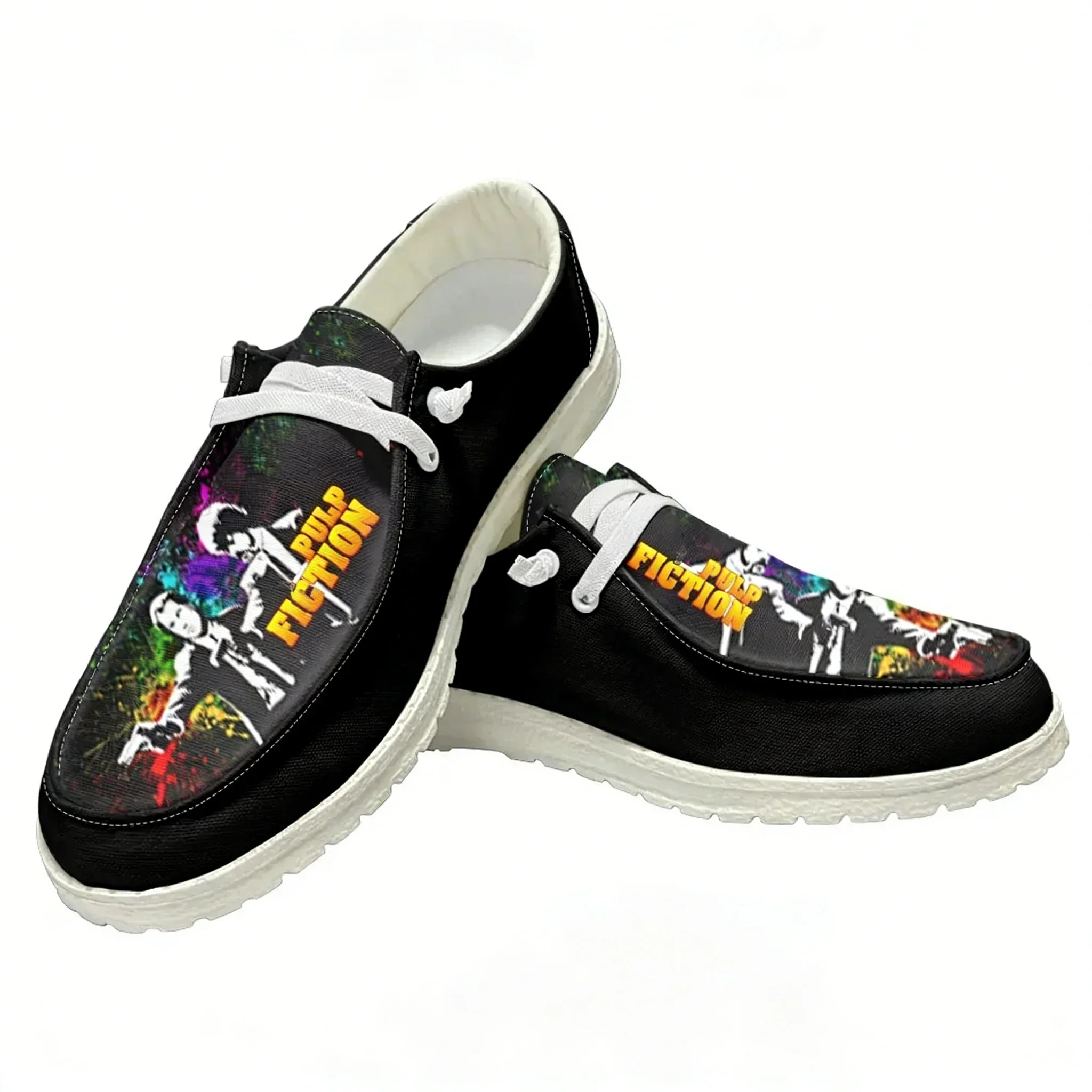

Pulp Fiction Casual Shoes John Travolta Mens Womans Flat Shoe Breathable Outdoor Lightweight High quality Flat Casual Shoes