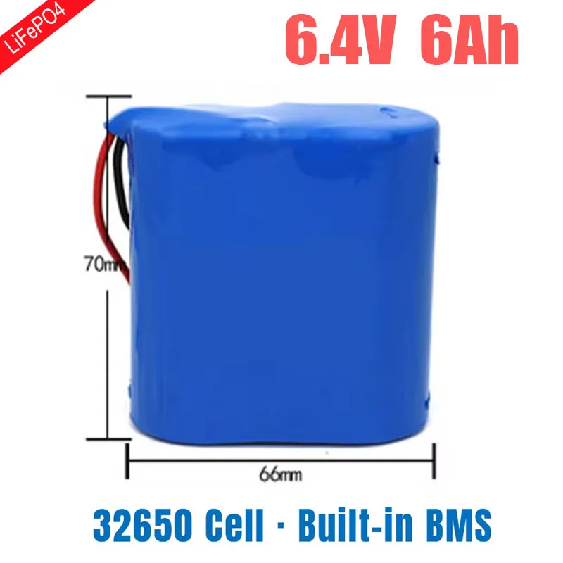 

6,4 В 6 Ач 12 Ач 18 Ач 24 Ач LiFePO4 Аккумулятор Встроенный литий-железо-фосфатный аккумулятор BMS 32650 для солнечного фонаря Уличный фонарь