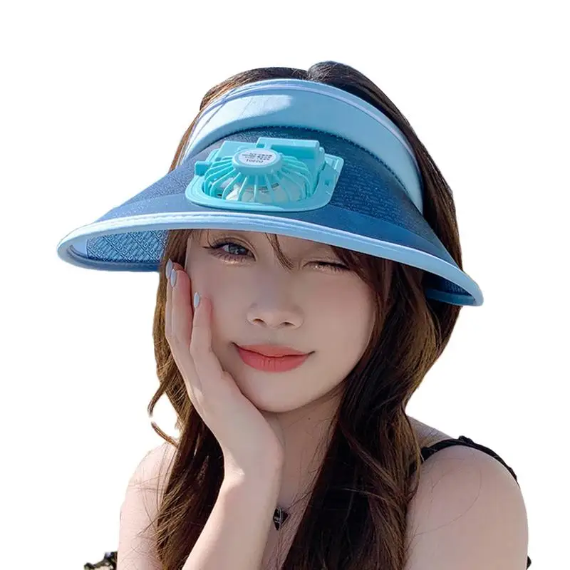 

Summer Sun Hat Summer Hat With USB Rechargeable Fan Empty Top Hat Fan Hat Fishing Hat UPF50 Summer Cap For Beach Camping Hiking