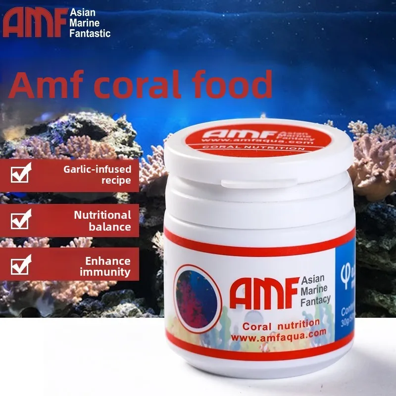 

AMF Coral Food for LPS, SPS, NPS - Micro Particle & Powder Polyp Feeder, Nutrition for Brain Coral, Acans, Zoanthids & More