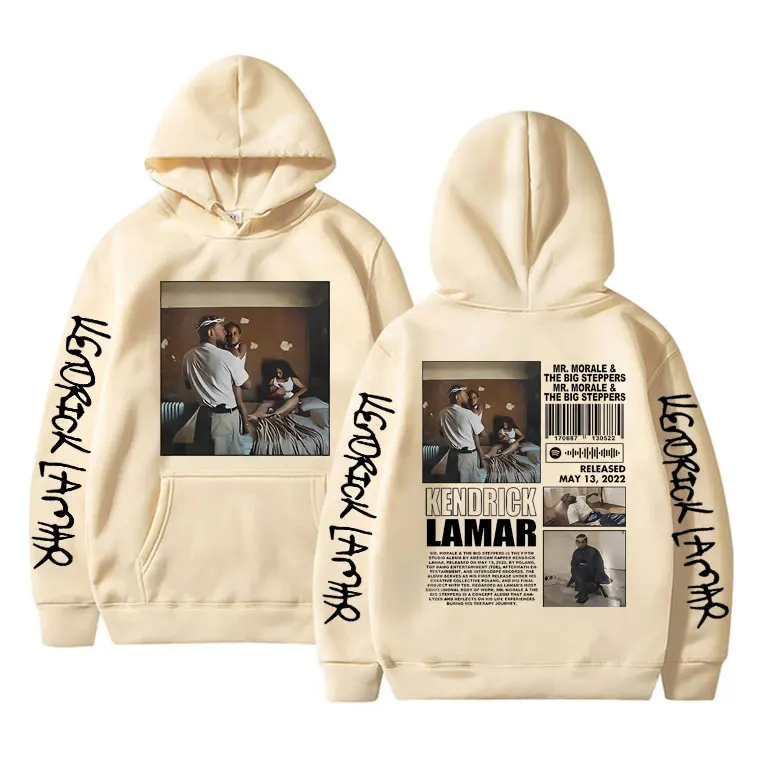 Rapper Kendrick Lamar Mr Morale & The Big Steppers Print Hoodie Men Hip Hop Oversized Sweatshirt Unisex Fleece Cotton Hoodies