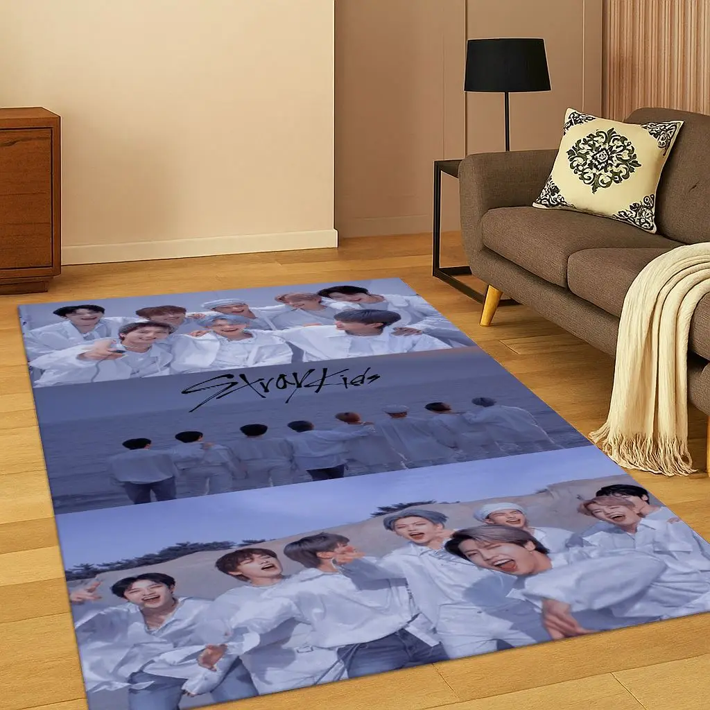 Kpop Star S-Stray Kids Hyunjin Carpet Rug for Bedroom Living Room Sofa Home Doormat Home Decor,Area Rug Non-slip Floor Mat Gift