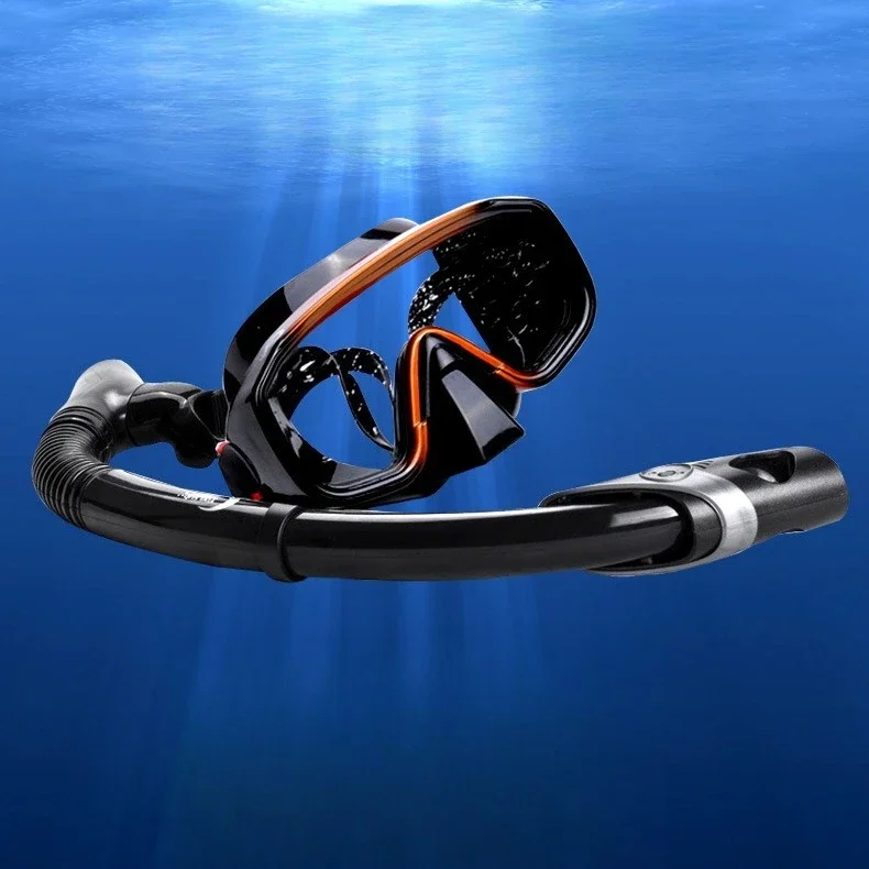 2026-new-durable-tempered-glass-diving-goggles-full-dry-diving-mask-color-blocking-fashionable-practical-adult-diving-mask