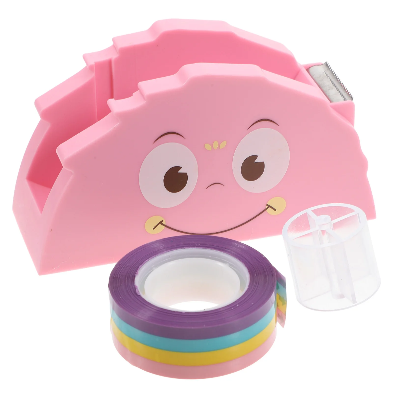 

1Set Cute Cartoon Dispenser Desk Organizer School Supplies Practical Holder Handheld Tape Dispenser
