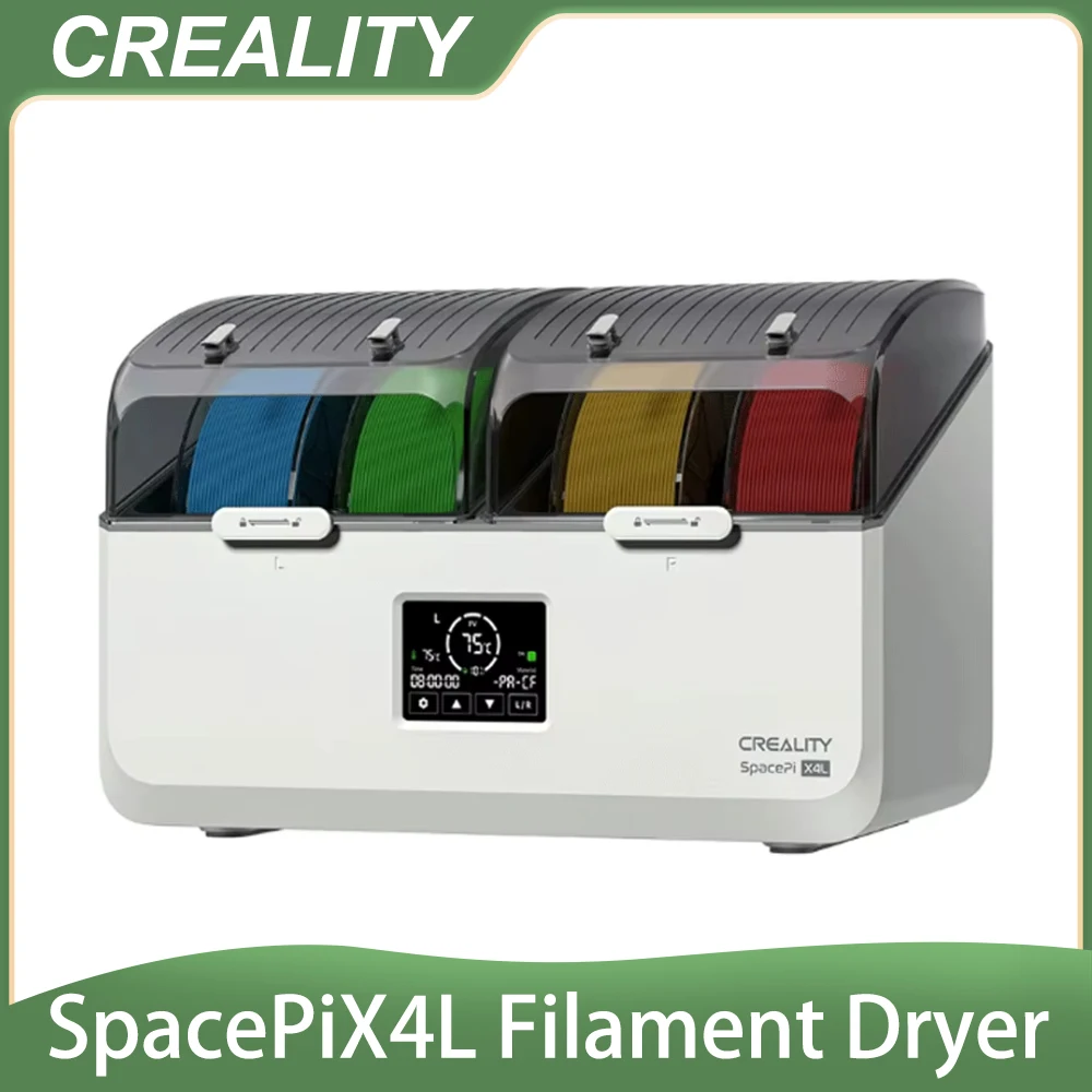 

Creality For All 3D Printer 4 Spools Muti-Color DryingDual Independent Heating Chambers Up To 75℃ SpacePi X4L Filament Dryer