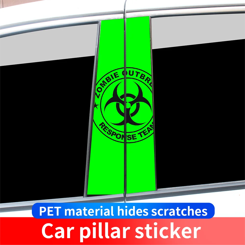 Auto Funny Stickers Car Stickers B-pillar Sunscreen DIY Auto Center Column Cover Scratches Decoration Resident Evil Accessories