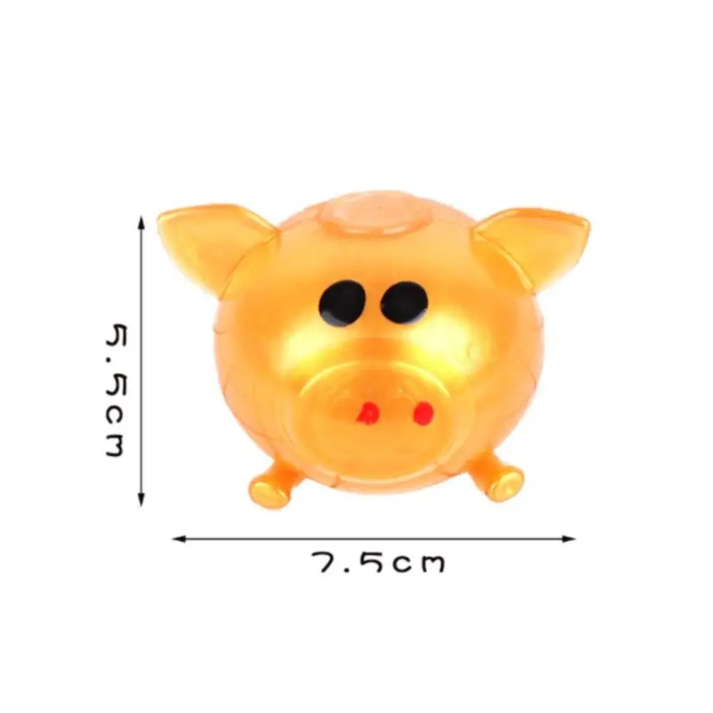 Boule d'Eau en Forme de Tête de Cochon, Jouet de Ventilation, Splat, Jello Pig Fidget, Amusant, TPR, pour Travailleurs de Bureau