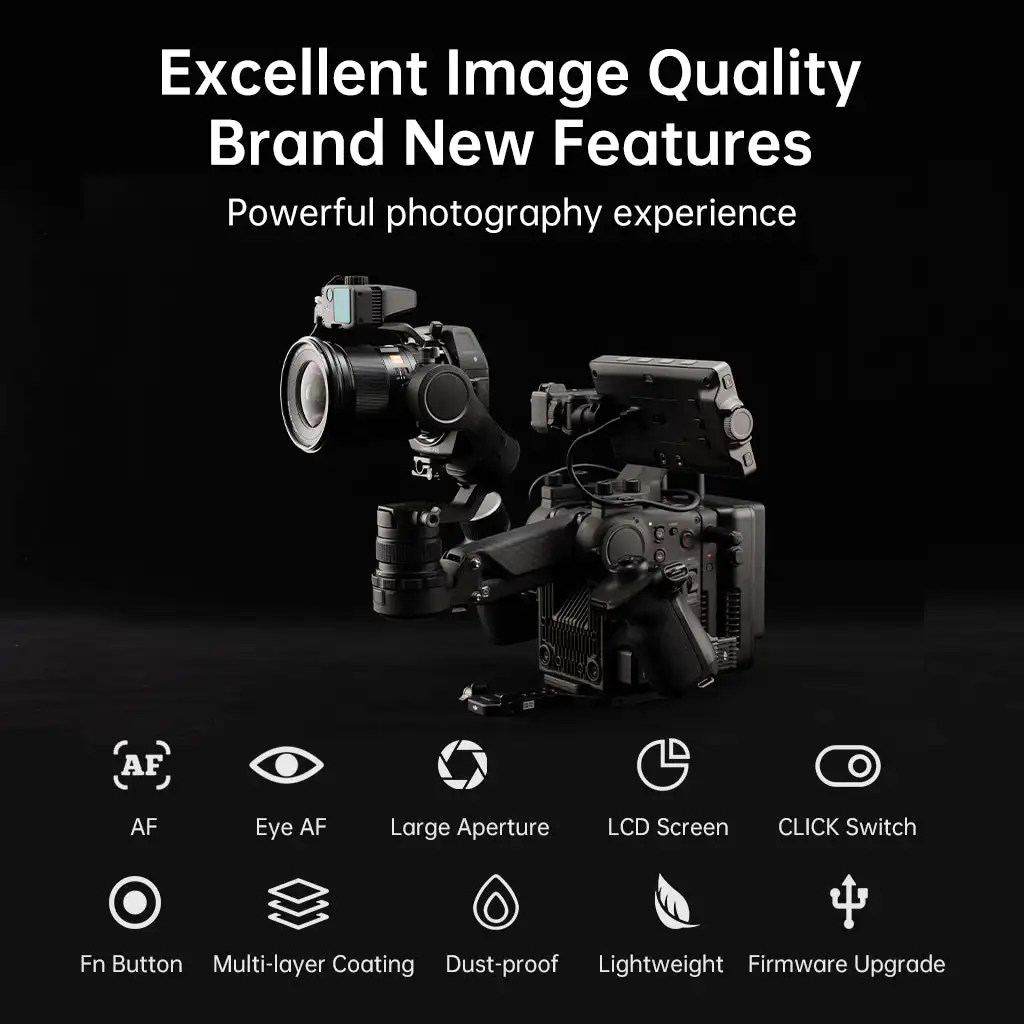 VILTROX 16mm F1.8 Full Frame Large Aperture Ultra Wide Angle Auto Focus Lens LCD Screen For Sony a7 a7C a7III a7RIV Nikon Z Zfc