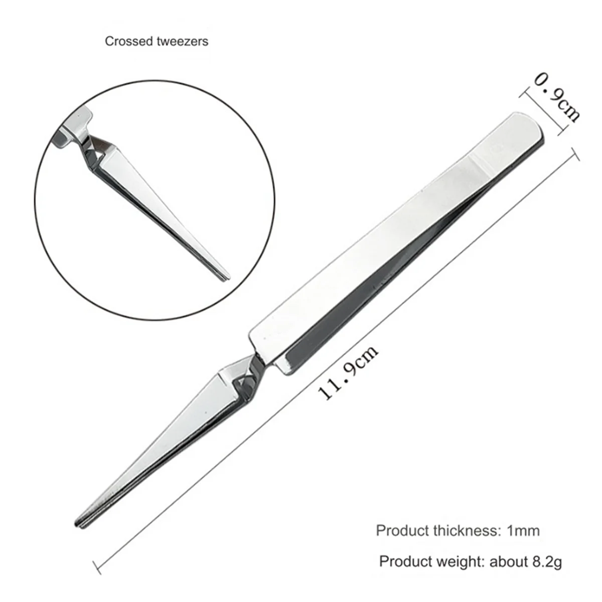 

(Top DHDL)4-Piece Set of Stainless Steel Combination Tweezers, Elbow Tip, Labor-Saving Pliers,-Reverse Flat-Mouth Stamp Clips