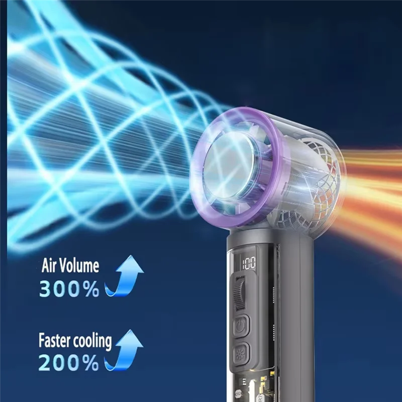 ABRE-Handheld Semiconductor Refrigeration Fan, Rechargeable Portable Cooling Fan, Air Cooler For Outdoor Use