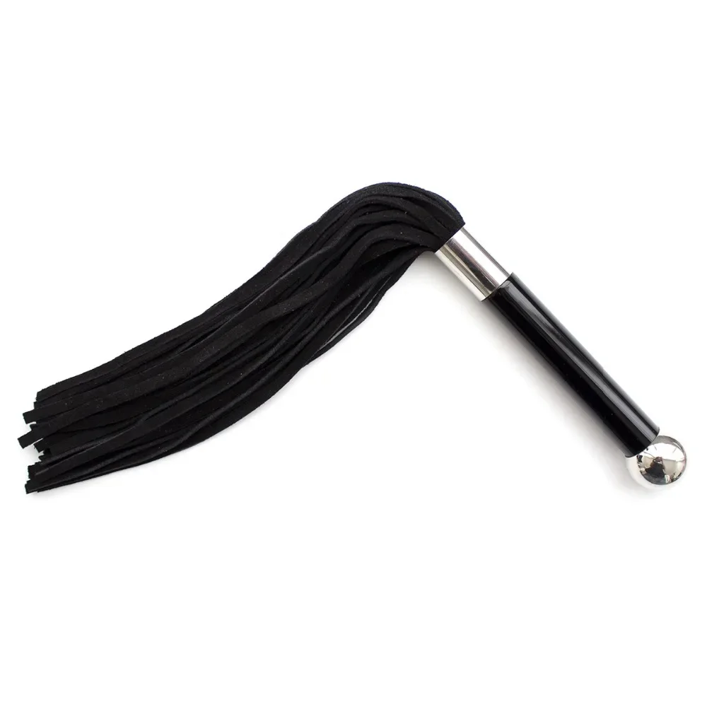 15 Inch Length Genuine Leather Tassel Short Horse Riding Whip for Horse Riding