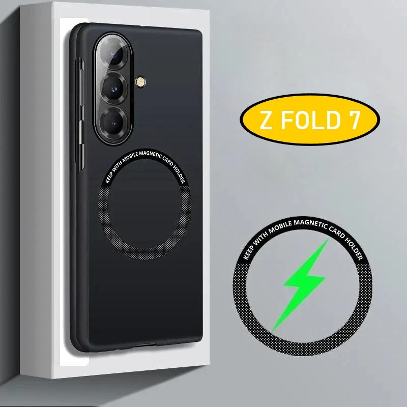 

New Ultra Thin Magsafe Phone Case for Samsung Galaxy Z Fold 7 5G 2025 Magnetic Skin Feel Wireless Charging Shockproof Cover