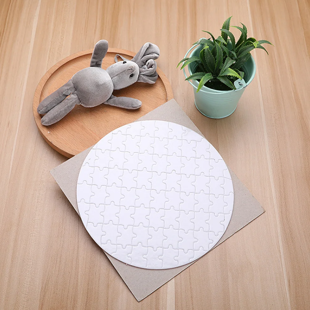 4 stuks warmteoverdracht sublimatie puzzels blanco diy puzzel voor kinderen volwassenen witte ambachtelijke educatieve spelpuzzel