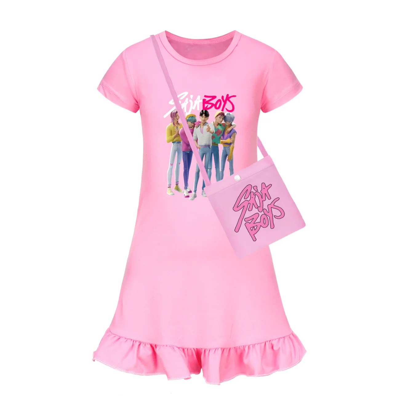 

Kpop Demon Hunters saja boys Kids Dress Girls Sleepwear Summer Baby Girls Nightgowns Children Casual Home Pajamas Clothes
