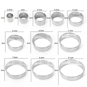 Rostfreier Stahlrundmassenschneider Set, Knödelhautform, Küchenkekse 10 Hauptverkaufsformform - №2