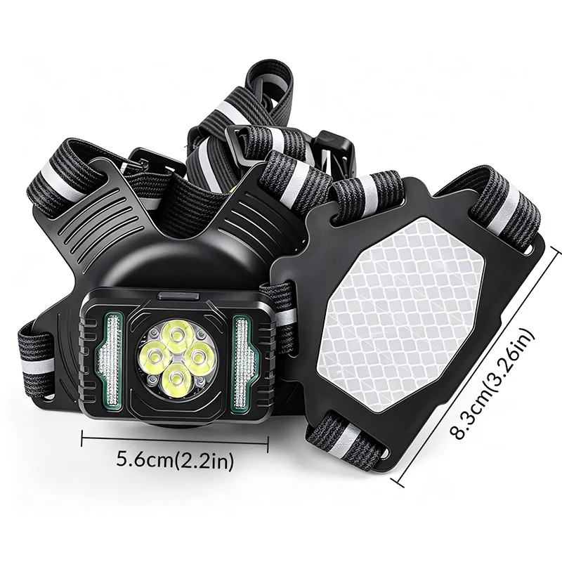Running Lights for Runners 500 Lumens Running Light with 45° Adjustable Tilt, 360° Reflective Vest for Cycling/Jogging/Hiking