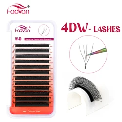 FADVAN Lashes 4D W Shape Premade Volume Fans Eyelash Extension Professional Soft Mink Embellish Natural False Eyelashes